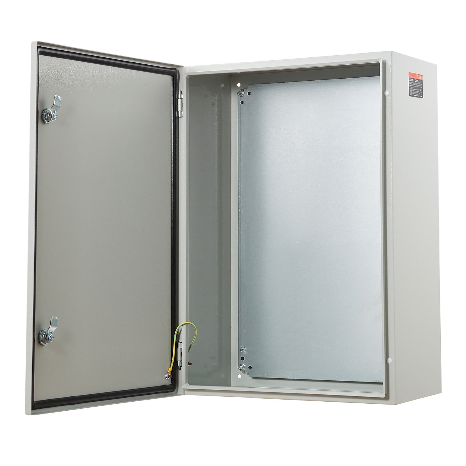KFFKFF Metal Electrical Box, Size: 27.6 x 19.7 x 9.8 inches, Made from Cold Rolled Steel, Appropriate for Wall Installation, Outdoor Electrical Device Protection with Mounting Panel, Hinges