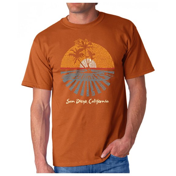 LA Pop Art Men's Word Art T-shirt - Cities In San Diego