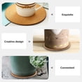 thumbnail image 4 of 8 Pcs House Plants Planter Water Drip Tray Pot Pad Cork Coasters Table Pads Mat Garden Round Flower Household, 4 of 6