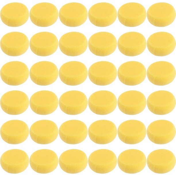 36pcs Cosméticos redondos esponjas de la cara limpieza de la cara esponja esponja esponja facial suave