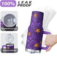 thumbnail image 4 of Halloween 40oz Pumpkin Tumbler with Handle and Straw Lid – Insulated Coffee Cup Travel Mug – Spooky Gift Idea, 4 of 5