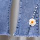 thumbnail image 3 of Pantalones vaqueros largos para niña, ropa infantil para primavera y verano, pantalones vaqueros para niña, pantalones largos con abertura en la pierna, pantalones vaqueros para niña, 3 of 8