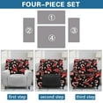 thumbnail image 6 of Xoenoiee Candy Star Pattern Recliner Slipcovers Stretch Recliner Sofa Slipcover Recliner Chair Covers Christmas Decor 4 Piece Lazy Boy Chair Covers Furniture Protector Reclining Couches with Pocket, 6 of 7