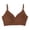 Brown, variant on Bxsruta Women Seamless Wirefree Bra Adjustable Spaghetti Straps Scallop Edge Lounge Bralette Plus Size
