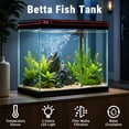 thumbnail image 2 of TARARIUM 20 Gallon Glass Fish Tank with Self-Cleaning Water Pump, 3-Color LED Light and Water Temperature Detection, Desktop Aquarium for Betta Goldfish Shrimp Kids Room, 2 of 7