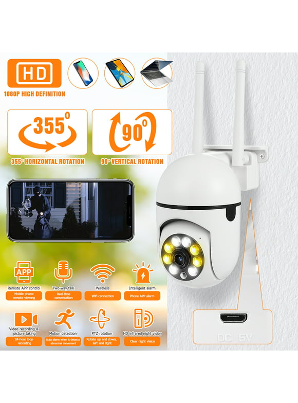 5G Security Camera, 1080P Wireless Security Cameras Outdoor, 360 Degrees Outside  for Home Security with Motion Detection, 2-Way Audio