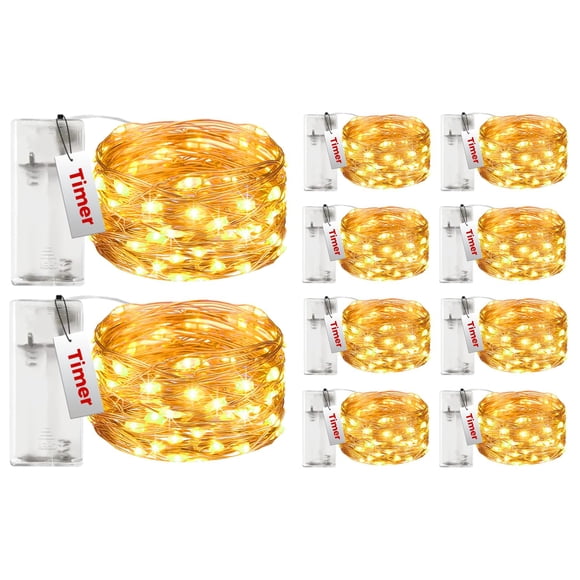 Fairy Lights btfarm, paquete de 10 unidades, funciona con pilas, 3 m, impermeables