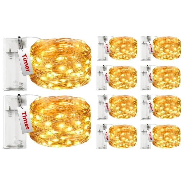Fairy Lights btfarm, paquete de 10 unidades, funciona con pilas, 3 m, impermeables