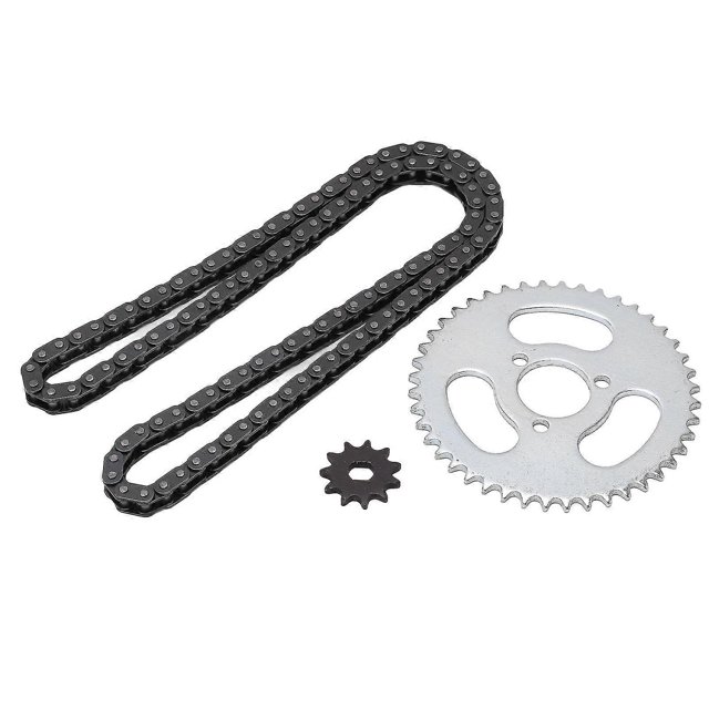 T8F Front and Rear Sprocket Chain Replacement High-Performance T8F Sprocket Chain Set for Modified Karts ATVs and Minibikes