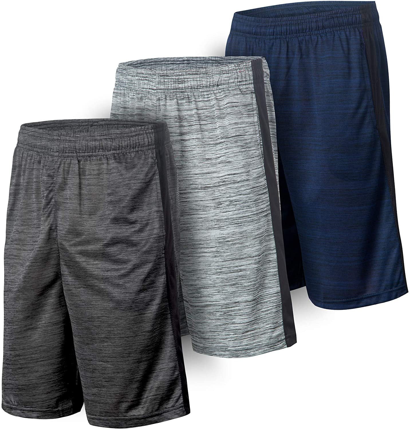 Two-Color 9 Basketball Moisture Wicking Athletic Shorts with Pockets 10 Colors/10 Youth & Adult Sizes