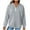 Gray Sweatshirt, variant on Qetyuw Waffle Hoodies for Women Quarter Zip Up Sweatshirt with Pocket Solid Color Drop Shoulder Long Sleeve Pullover