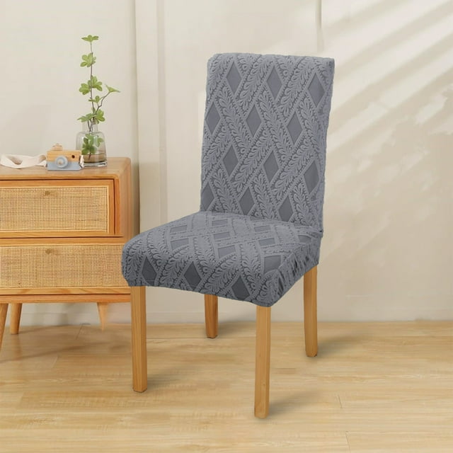 Aodebiao Stretch Jacquard Dining Chair Covers, Washable Parson Slipcovers for Kitchen and Restaurant Chairs, Elastic Spandex Upholstered Seat Covers for Home and Banquet, Easy Fit Protector