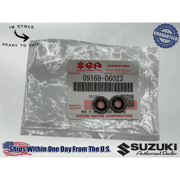 Suzuki Genuine OEM Authentic Petcock Bolt Gasket Seal fuel tap 09168-06023