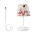 thumbnail image 3 of Cute Bunny Princess Flowers Desk Lamp 3 Color Modes LED Table Lamp Nightstand Reading Light for Bedroom Living Room, 3 of 8
