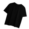 thumbnail image 3 of Camiseta holgada mujer verano cuello redondo manga corta casual top, negro, s tholdsy AP001475-01, 3 of 7
