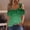 Green plus size v neck tops a1, variant on Summer Plus Size V Neck Tops Cold Shoulder Knot Front Floral Blouses Casual Tshirts Beach Vacation Fashion Clothes, Purple XL