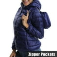 thumbnail image 5 of Forloe Women's Lightweight Packable Down Jacket Plus Size Quilted Puffer Coat with Hood, 5 of 6