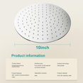 thumbnail image 2 of Pommeau de Douche Pluie Rond Haute Débit Acier Inoxydable Design Haute Pression (B-Chrome 12), 2 of 8