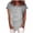 Gray, variant on Staron Women's Casual T-Shirt Funny Letter Printed Graphic Tee Short Sleeve Round Neck Loose Fit Basic Comfy Top, Black 4XL
