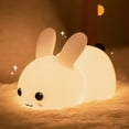 thumbnail image 1 of Luces nocturnas para niños, silicona ligera de 7 colores para guardería de bebés, lámpara de noche recargable USB portátil, 1 of 5