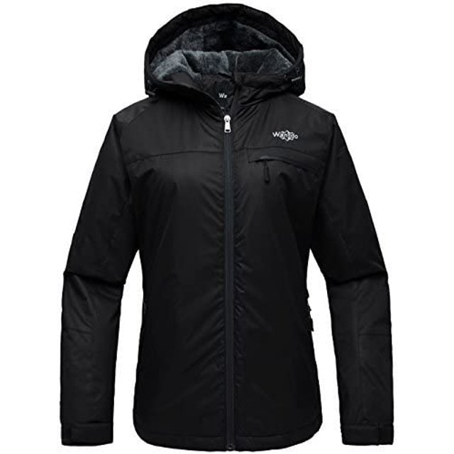 Women's Hooded Mountain Ski Jacket Outdoor Fleece Windproof Rain Jacket