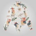 thumbnail image 2 of Christmas Birds and Leaves Women's Bodysuit Jumpsuit Mock Turtle Neck Long Sleeve TopsOne Piece Leotards Shirt Yoga Outfits, 2 of 8