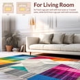 thumbnail image 2 of ODIKA 5'x7' Machine Washable Non-Slip Area Rug, Boho Dream Abstract Geometric High Traffic Rug, Orange, 138453, 2 of 7