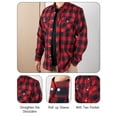 thumbnail image 2 of COOPLUS Mens Button-Down Shirt Paild Cotton Long Sleeves Shirts for Men Casual Pocket Shirt, 2 of 5