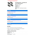 thumbnail image 2 of Front Brake Pad Set - Compatible with 1994 - 2002 Ford Taurus 1995 1996 1997 1998 1999 2000 2001, 2 of 2