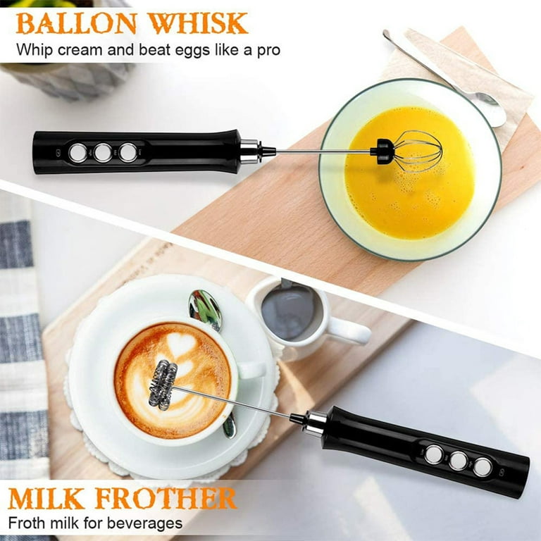 1pc Rechargeable 3-speed Adjustable Handheld Mixer For Coffee, Milk Frother,  Egg Beater, And Milk Stirrer