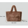 thumbnail image 6 of ZhangBaoLin Women Tote Bag Fluffy Faux Fur Handbags Large Capacity Shopping Shoulder Bag Furry Clutch Handbag, 6 of 7