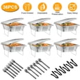thumbnail image 3 of Teqhome 36Pcs Disposable Chafing Dish Buffet Set Food Warmers for Parties Catering Supplies Buffet Display Half Size Single Pan Warming Trays, 3 of 10