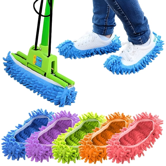 ACDANC Mop Slippers Shoes Cover Dust Duster Slippers Cleaning Floor House Washable