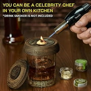 Butane Torch Refillable Kitchen Torch Lighter Adjustable Flame with Wood Chips