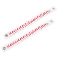thumbnail image 4 of 2 pulseras de cuero trenzado deportivo de béisbol para hombre., 4 of 7