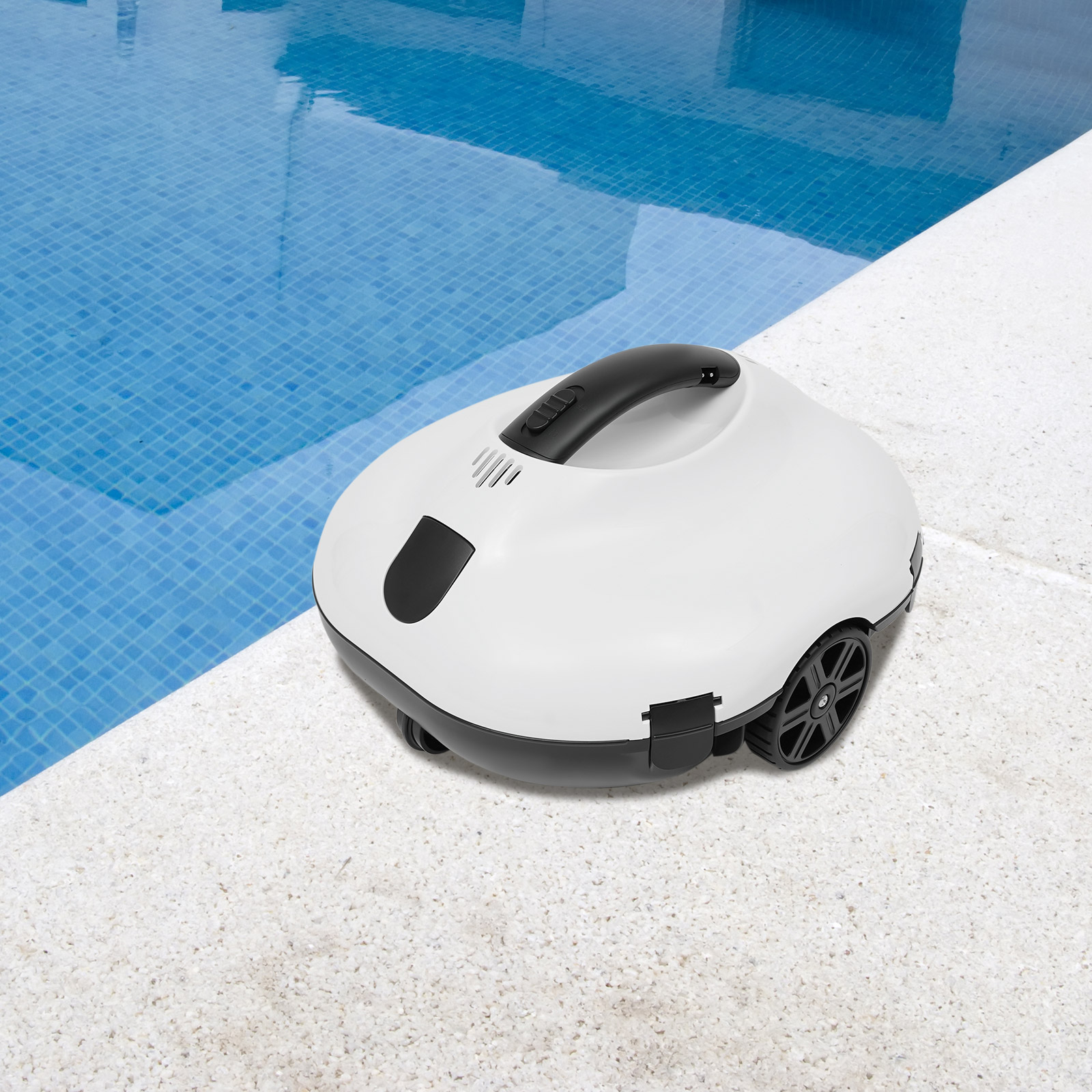 Automatic Robotic Pool Cleaner for Swimming Pools with a Bottom Area within 861.11ft² and a Maximum Water Depth of 9.84ft for Removing Sand, Stones, Hair, Debris and Other Sundries