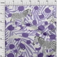 thumbnail image 3 of oneOone Polyester Spandex Medium Purple Fabric Tropical Animal With Plam Leaf Quilting Supplies Print Sewing Fabric By The Yard 56 Inch Wide, 3 of 4