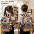 thumbnail image 4 of COEQINE Pet Mom Brown Clear Backpack for Women Girls Heavy Duty 17 Inch Transparent PVC Bag for College Travel, Sturdy Fabric See Through School Backpack with Multiple Pockets & Padded Straps, 4 of 7
