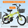 thumbnail image 2 of Ambifirner 16" City Bike with Training Wheels & Kickstand Tall Height 41-53 inches Small Bikes, 2 of 10