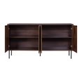 thumbnail image 4 of CorLiving Lysander Fluted Engineered Wood Sideboard with 4 Doors and 4 Shelves, Walnut, 4 of 13