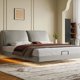 thumbnail image 2 of Set Simple Double Bed Light Soft Designer Sleeping Human Double Bed Frame Headboards Cama Matrimonial Bedroom Nordic Furniture My Lux Decor Round, 2 of 9