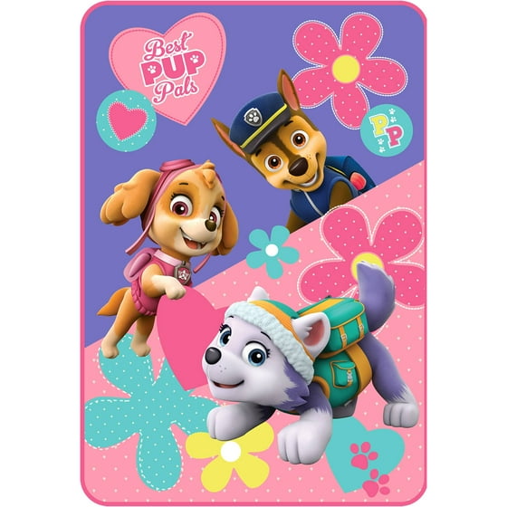 Nickelodeon's Paw Patrol Girl "Paw Patrol Puppy Pals" 62" x 90" Plush
