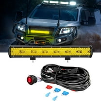 Waywe 20 Inch 420W Triple Row LED Light Bar Spot Flood Combo Off-Road Driving Work Light with 16AWG Wiring Harness for Truck SUV ATV UTV Boat Golf Cart