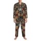 thumbnail image 3 of Balery American Flag Deer Art Pijama para Hombre de Dos Piezas con Manga Larga, Conjunto de Dormir y Descanso Suave con Bolsillos-Large, 3 of 7