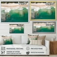 thumbnail image 4 of Designart "Aerial View Green Waves I" Coastal Framed Wall Art - Coastal Green Coastal Beach Living Room Framed Canvas Art, 4 of 6