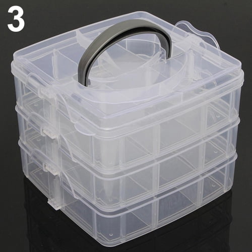 Uonlytech Box Tool Jewelry Case Bead Storage Organizer Jewelry Container  Beads Case Craft Organizer Small Containers Bead Containers for Organizing  With Cover Small Beads Plastic 