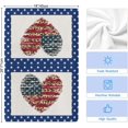 thumbnail image 6 of 4th of July Kitchen Towels Set of 2 USA Flag Blue Side Dish Towels and Dishcloths Sets Decorative Tea Towel Leopard Red Stripes Heart Independence Day Absorbent Hand Towels for Kitchen Bathroom, 6 of 6
