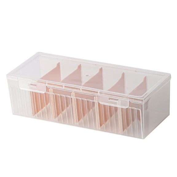 Clear Plastic Card Box Cover Included Adjustable Sections for Organizing Business Cards Flashcards Collectibles