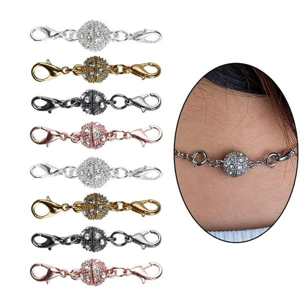 8Pieces Locking s Jewelry Clasp Necklace Lobster Clasp Closures 46mm
