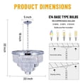 thumbnail image 2 of AFANQI 6 Lights Modern Crystal Chrome Chandelier, Round 20 Inch K9 Crystal Chandelier for Dining Room Living Room Kitchen Island, 2 of 10